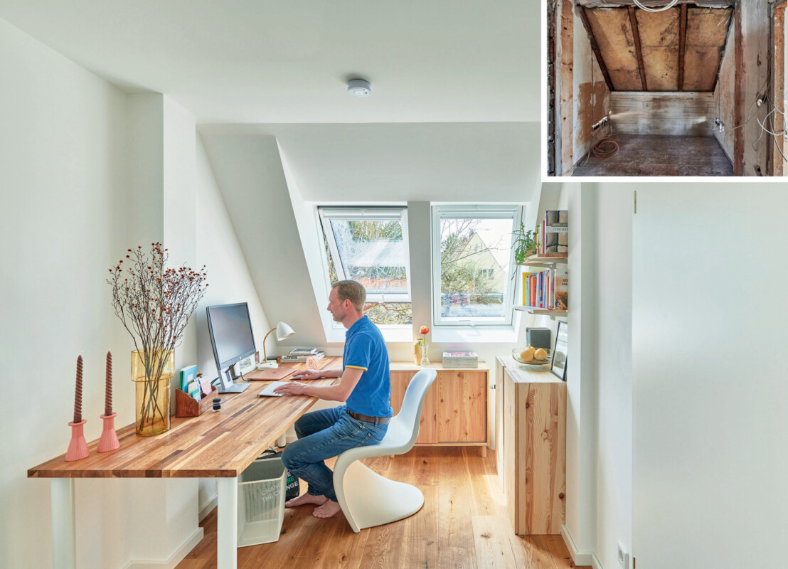 Wo vorher nur Abstellfläche für Ausrangiertes war, ist ein lichtdurchflutetes Homeoffice entstanden. Foto: Velux/akz-o